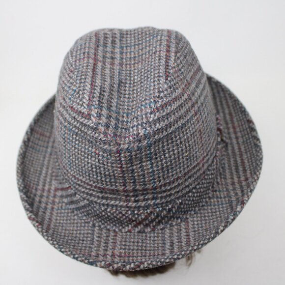 VTG Stetson Fedora Mens size 7 1/4 Gray & Red Wool Blend Classic Casual Hat Cap - Picture 5 of 12